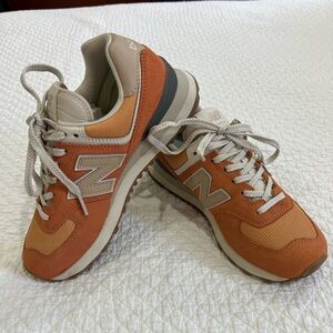 NEW BALANCE 574 Burnt Orange Sea Salt Beige Grey Sneakers (RCD) 7